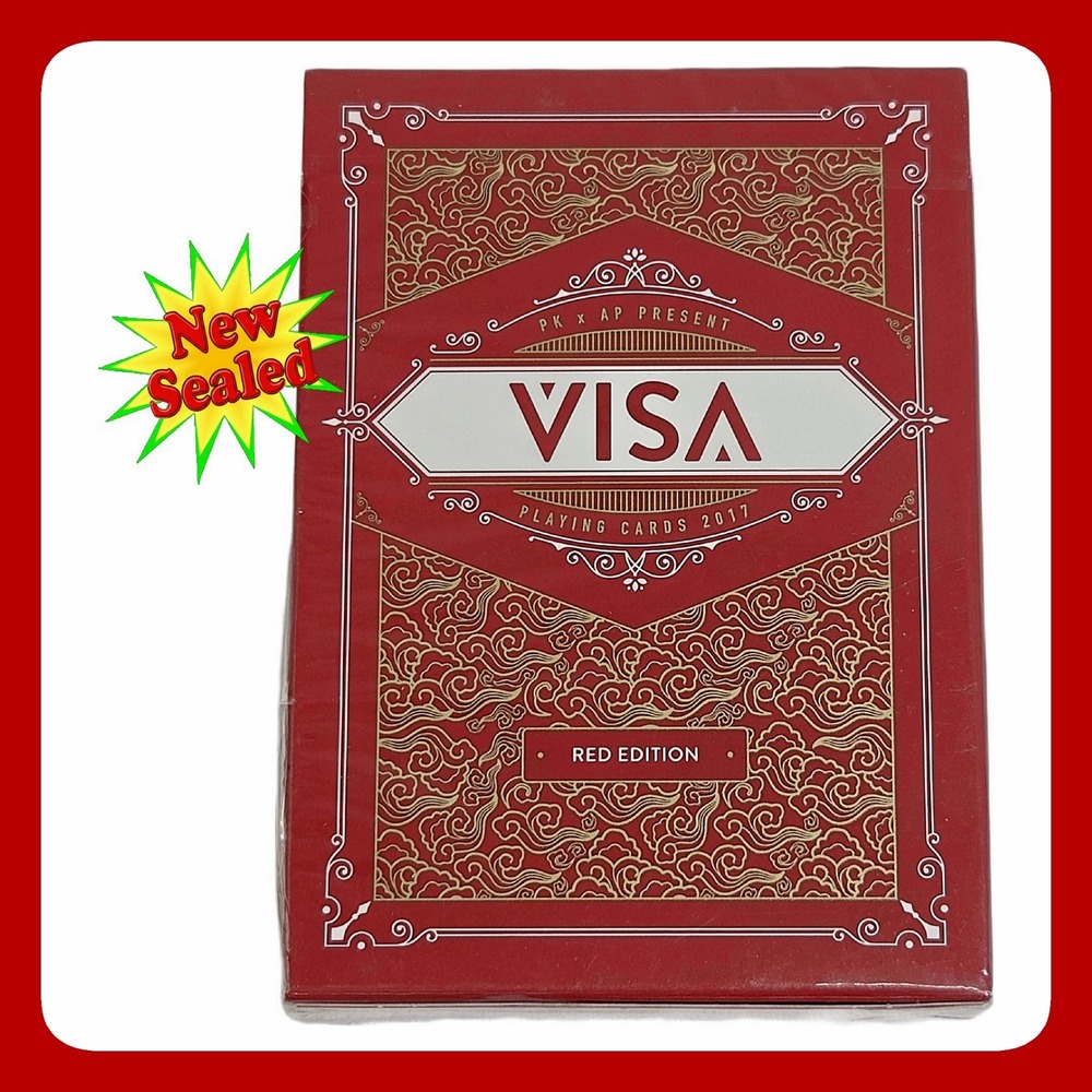 Visa Red Edition Playing Cards Patrick Kun Alex Pandrea Sealed Deck